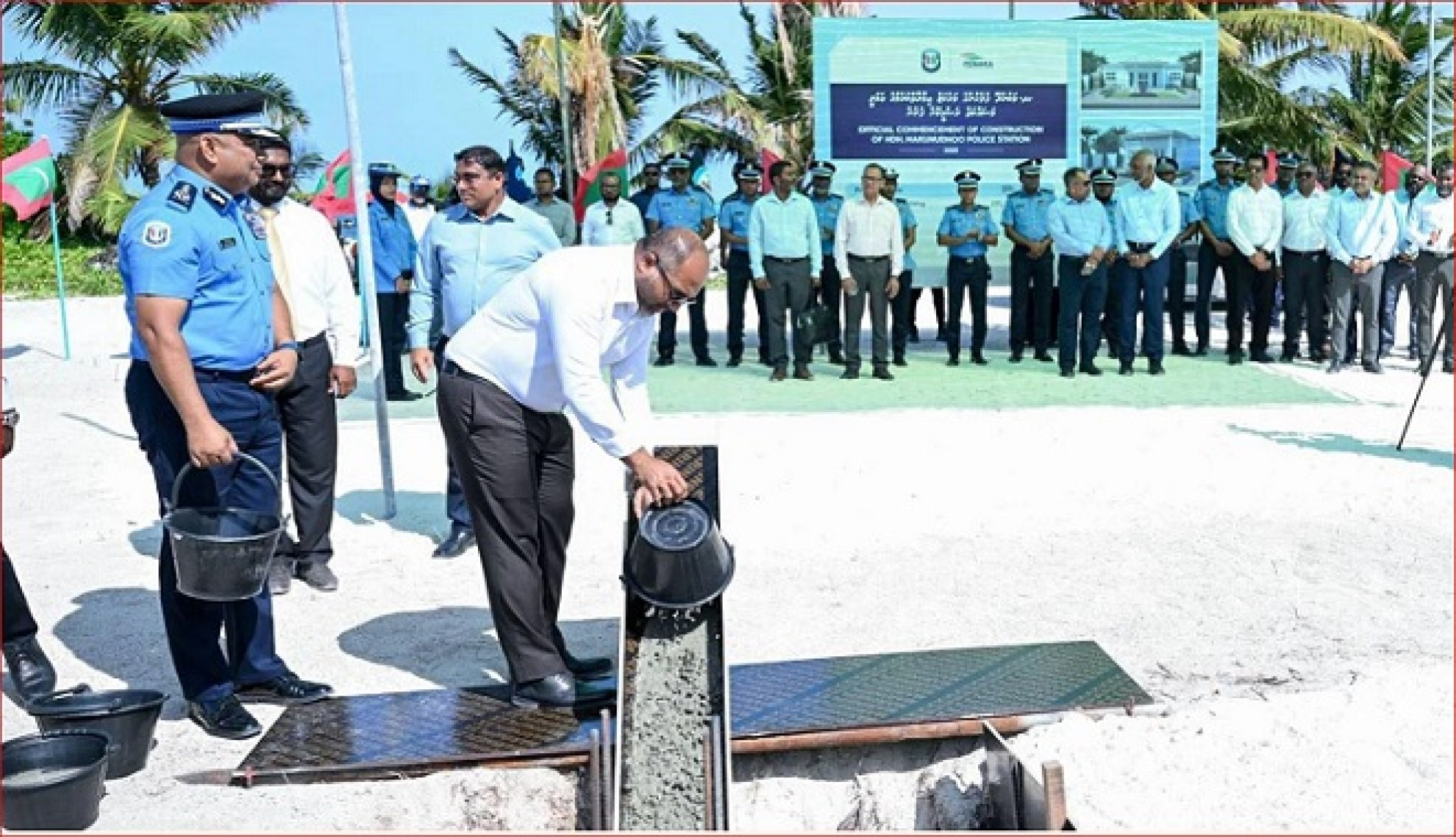 މަކުނުދޫ ފުލުހުންގެ މަރުކަޒުގެ ޢަމަލީ މަސައްކަތް ފަށައިފި