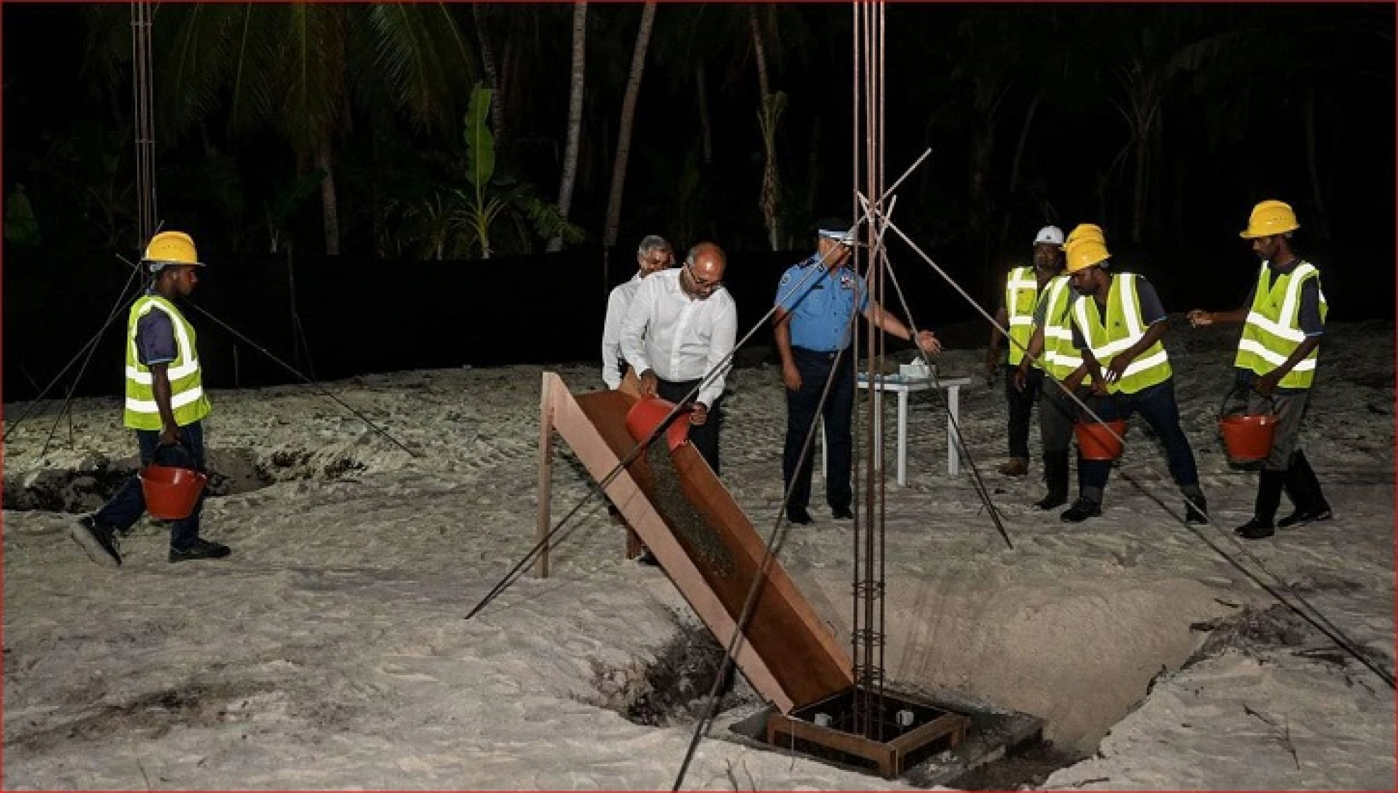 ފިނޭގައި ޢިމާރާތްކުރާ ފުލުހުންގެ މަރުކަޒުގެ އަމަލީ މަސައްކަތް ރަސްމީކޮށް ފަށައިފި